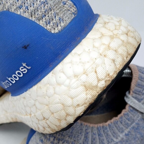 Adidas Womens Ultraboost X Gray Blue Knit Running Sneakers (BB6155) - Size 7 - Picture 6 of 10